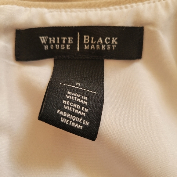 WHBM Neutral Sleeveless Tailored Sheath Dress Size 8 - Picture 6 of 6